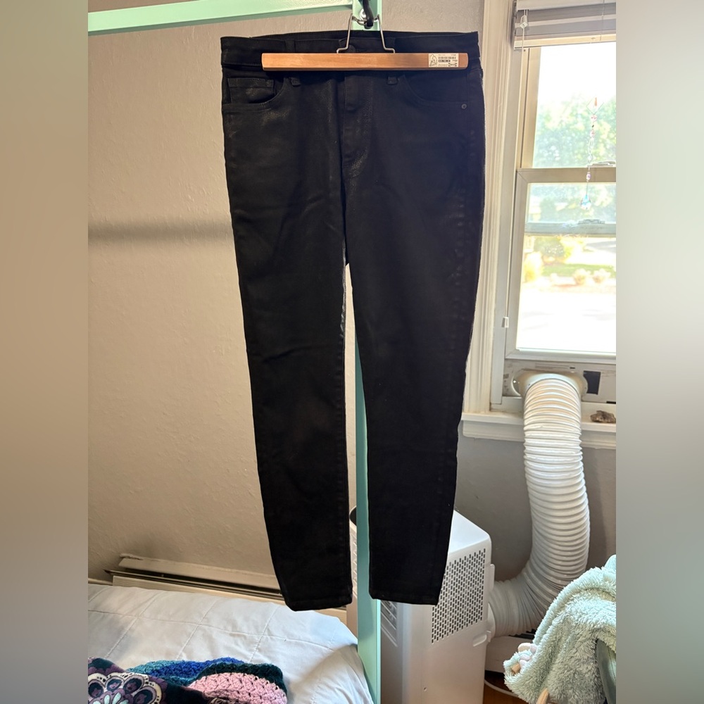 Joe's Jeans Shiny Black Coated Denim